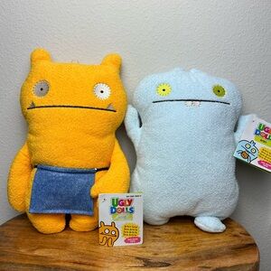 Rare Ugly Dolls Plush 13” Wage & Babo ‘Artist Series’ - Set of 2